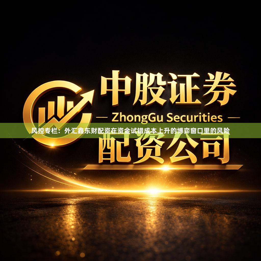 风控专栏：外汇鑫东财配资在资金试错成本上升的博弈窗口里的风险